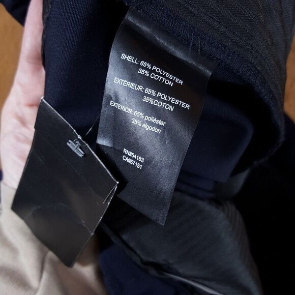 KARL LAGERFELD Pants Mens Size 32 Navy Tapered Leg Zip Pocket Trouser $179 - Picture 4 of 8